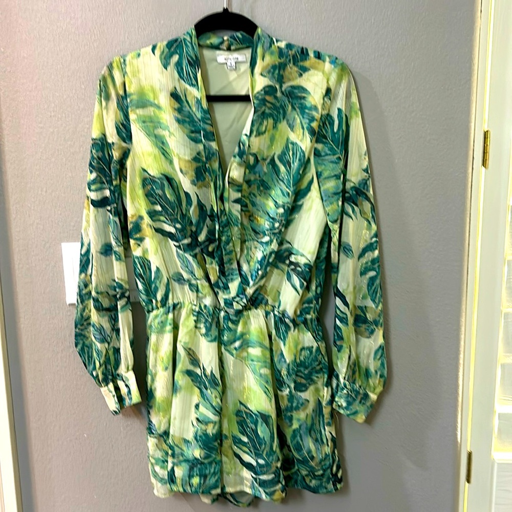 BTFL-Life Green Tropical Romper Small